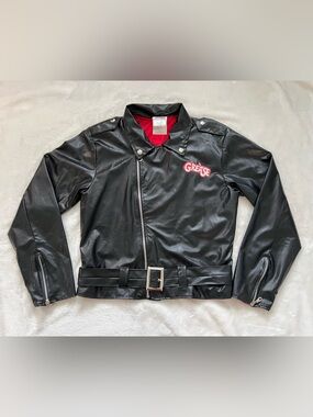 Adult Women’s Deluxe GREASE Bad Sandy Faux Leather Black Jacket Costume/Cosplay